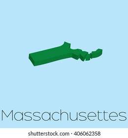 A Map of the the state Massachusettes