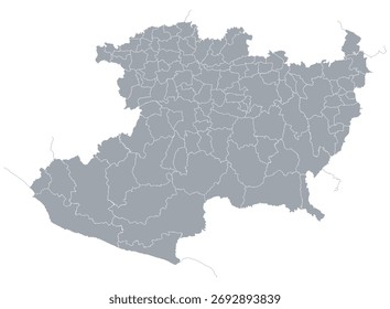 Map of the State of Michoacán in Mexico infographic map