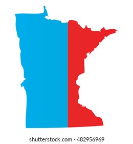 A Map of the the state  Minnesota