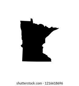 map of the state of Minnesota. vector illustration