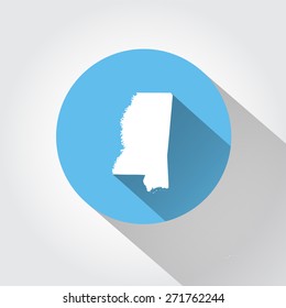 Map state of Mississippi