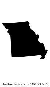 Map the State of Missouri in gray on a white background