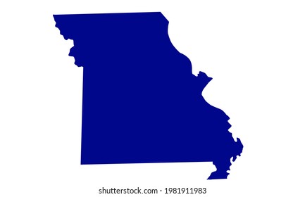 map of the state of Missouri in the United States of America