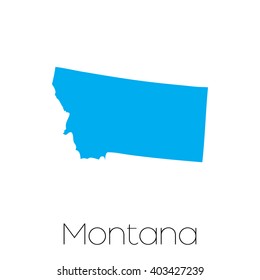 A Map of the the state Montana