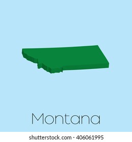 A Map of the the state Montana