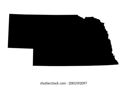 the map of the state of Nebraska. vector illustration
