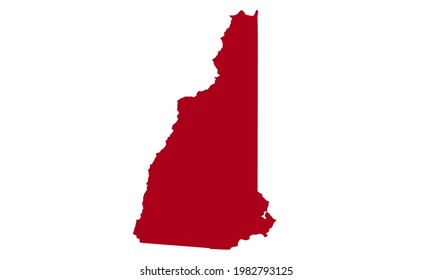 map of the state of New Hampshire in the United States of America