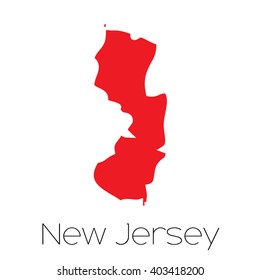 A Map of the the state  New Jersey