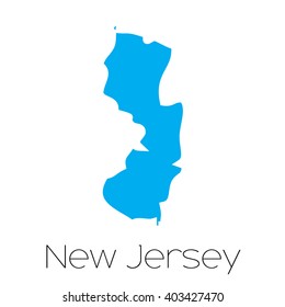A Map of the the state New Jersey