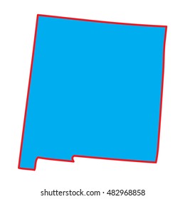 A Map of the the state  New Mexico