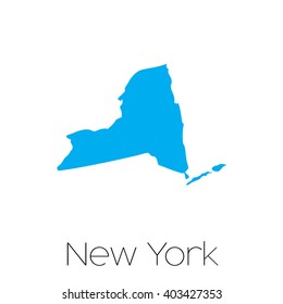 A Map of the the state New York