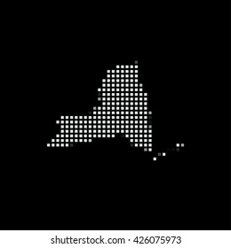 A Map of the the state New York