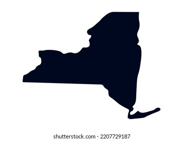 Map of the state of New York. Map of the US state isolated on white background. Vector illustration