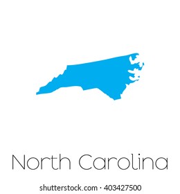 A Map of the the state  North Carolina