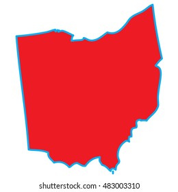 A Map of the the state  Ohio