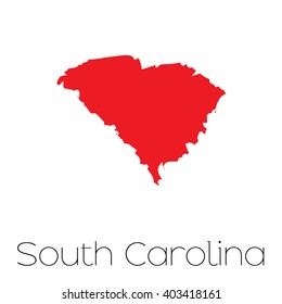 A Map of the the state South Carolina