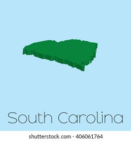 A Map of the the state South Carolina