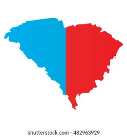A Map of the the state  South Carolina