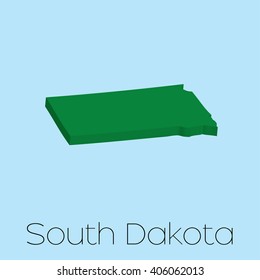 A Map of the the state South Dakota