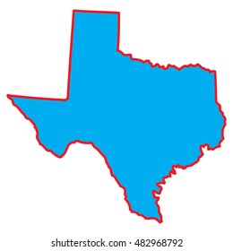 A Map of the the state  Texas