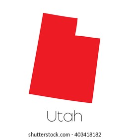 A Map of the the state Utah