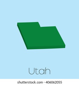 A Map of the the state Utah