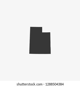 Map State of Utah - United States  Vector Illustration