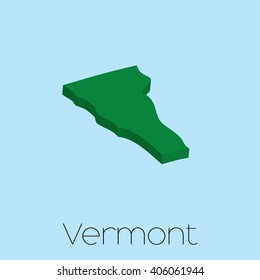 A Map of the the state Vermont