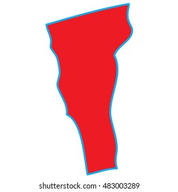 A Map of the the state  Vermont