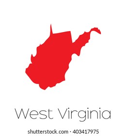 A Map of the the state West Virginia