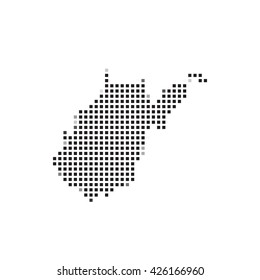 A Map of the the state West Virginia