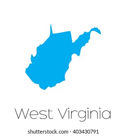 A Map of the the state WestVirginia