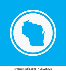A Map of the the state Wisconsin