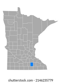 Mapa de Steele en Minnesota en blanco