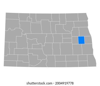 Map of Steele in North Dakota on white