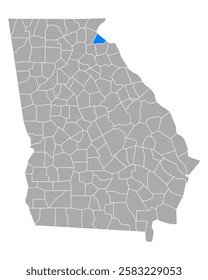 Map of Stephens in Georgia on white