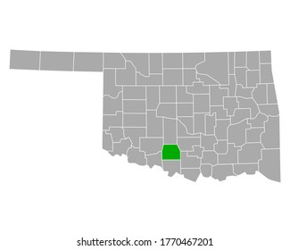 Mapa de Stephens en Oklahoma en blanco