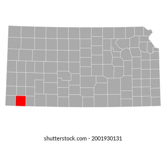 Map of Stevens in Kansas on white