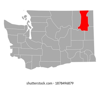 Mapa de Stevens en Washington en blanco