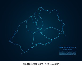 Map of stHelena,Abstract mash line and point scales on dark background for your web site design map logo, app, ui,Travel. Vector illustration eps 10.