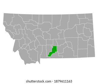 Map of Stillwater in Montana on white