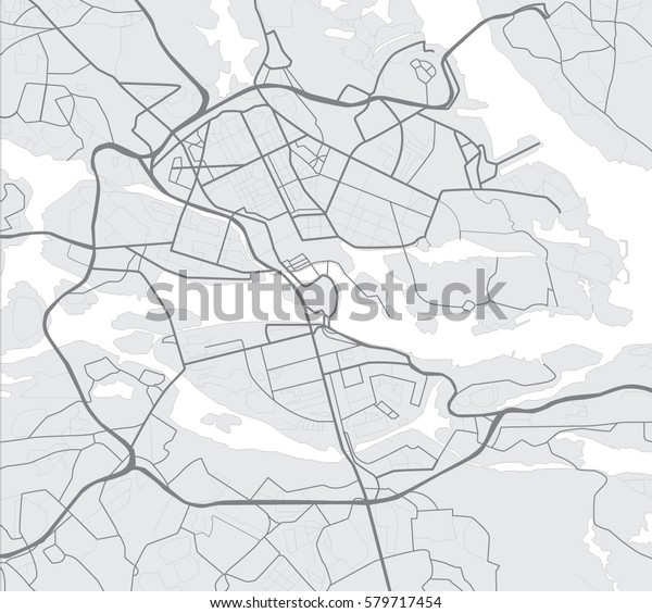 Map Stockholm Stock Vector (Royalty Free) 579717454