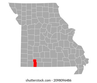 Mapa de piedra en Missouri en blanco