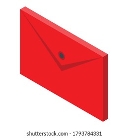 Map storage document icon. Isometric of map storage document vector icon for web design isolated on white background