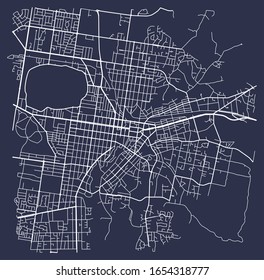 Map of streets of Ballarat, Victoria, Australia in vector