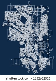 Map of streets of Calgary, Alberta, Canada