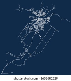 Map of streets of Chicoutimi, Québec, Canada