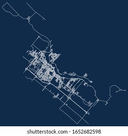 Map of streets of Drummondville, Québec, Canada