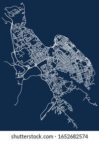 Map of streets of Halifax, Nova Scotia, Canada