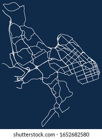 Map of streets of Halifax, Nova Scotia, Canada